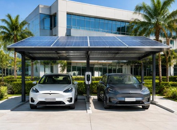 Borne semi-lente — Ombrière solaire avec bornes AC — photo 3