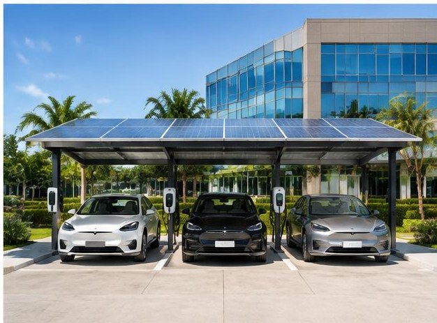 Borne semi-lente — Ombrière solaire avec bornes AC — photo 8