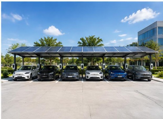 Borne semi-lente — Ombrière solaire avec bornes AC — photo 10