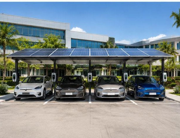 Borne semi-lente — Ombrière solaire avec bornes AC — photo 12