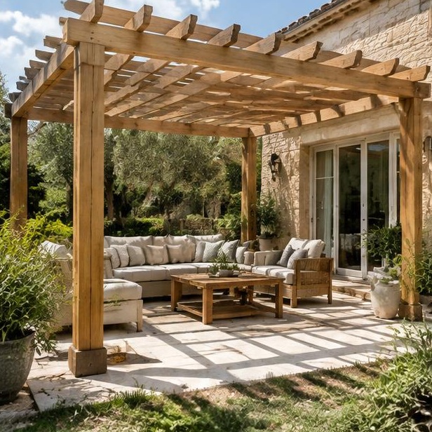 Pergola en PVC / bois — photo 12