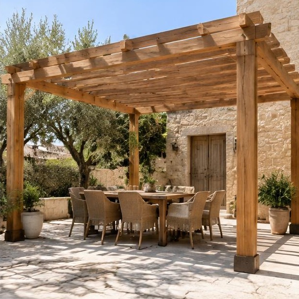 Pergola en PVC / bois — photo 14