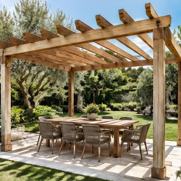 Pergola en PVC / bois — photo 16