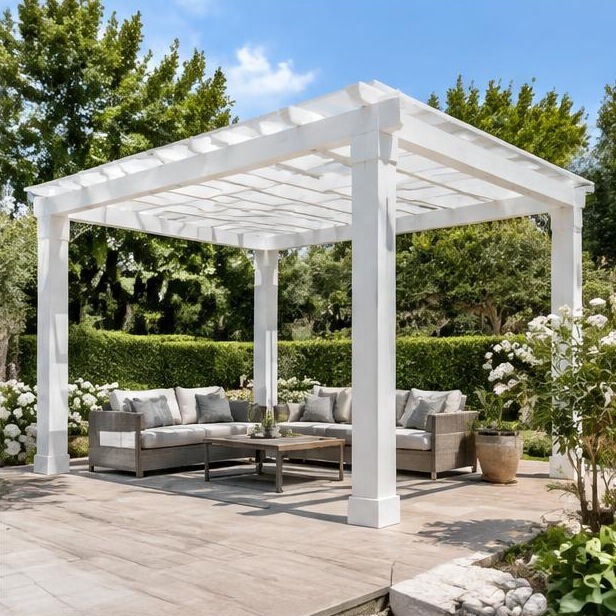 Pergola en PVC / bois — photo 17