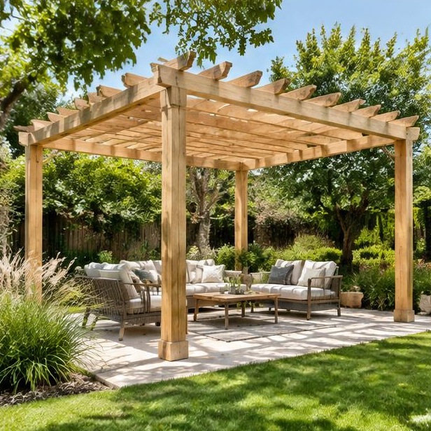Pergola en PVC / bois — photo 18