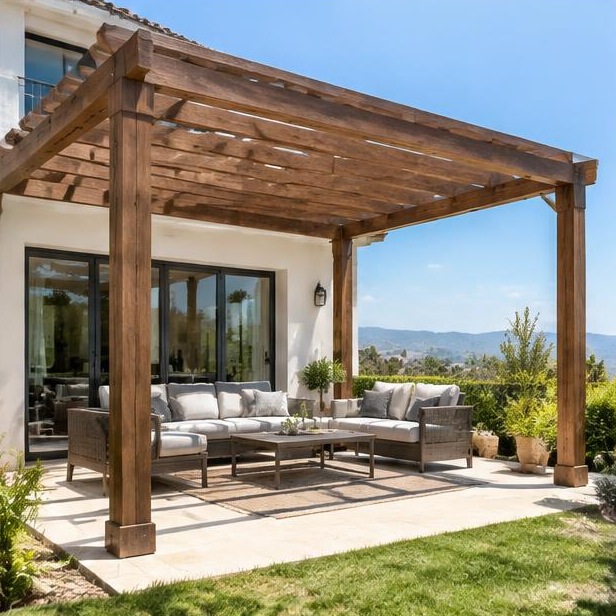 Pergola en PVC / bois — photo 19