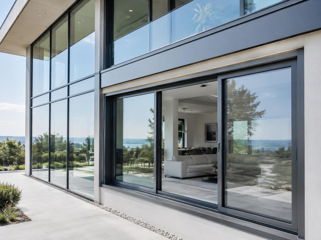 Villa contemporaine — baies vitrées