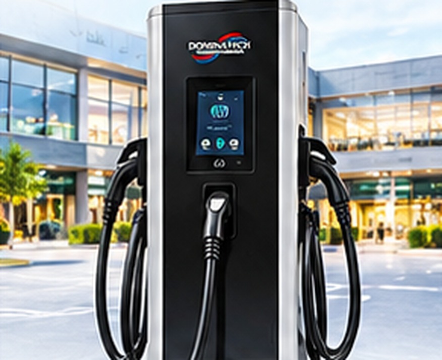 Borne semi-rapide — Totem double 22 kW AC